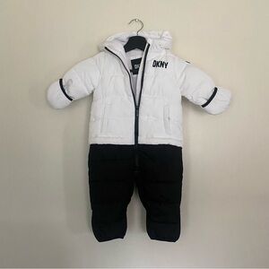 DKNY Black and White Baby Snowsuit